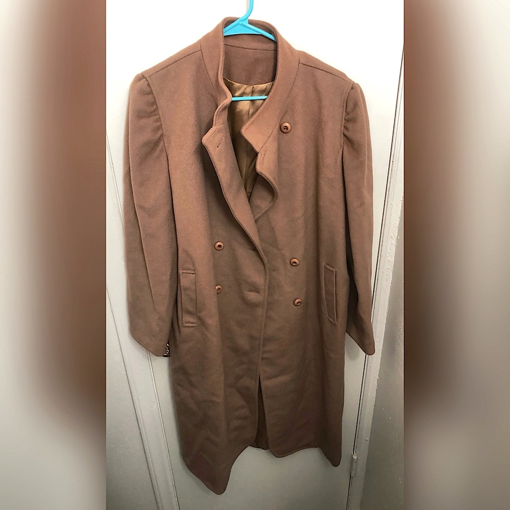 Wellington Fashions Brown Wool Dress Coat XL
